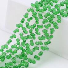 约95颗5*8毫米水滴形玻璃珠，彩色镀AB彩DIY饰品吊坠，适用于手工配件、鞋子、包包、发饰、节日礼物、生日礼物等。 - 5*8mm橫孔水滴 - 查看 28