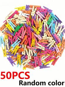 Pinzas de ropa mini resistentes para fotos, pinzas de ropa de madera natural con cuerda de yute, clips pequeños para manualidades, juegos de baby shower, colgar fotos decorativas, cócteles, bodas