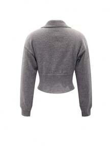 Damski nowy styl, dwustronny metalowy zamek błyskawiczny, wygodny materiał, swobodny, uniwersalny, sportowy styl, na wiele okazji, sportowy kardigan dzianinowy, jesień i zima