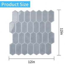 1 pieza/10 piezas Pegatinas de azulejos cerámicos hexagonales modernos para cocina, láminas de azulejos de mosaico autoadhesivas, vinilos de azulejos impermeables para cocina y baño, diseño geométrico minimalista