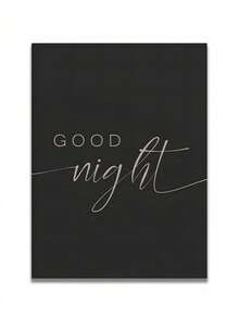 1/2 pièces, Peinture sur canevas sans cadre, Art moderne, Bonjour, Bonne nuit, Citations inspirantes, Mélange créatif noir et blanc pour la décoration de la pièce, Affiches murales, Décoration d'arrière-plan pour le salon et le canapé, Décoration du couloir et du hall d'entrée, Décoration de la maison, Décoration de la chambre à coucher, Décoration de la salle de bain, Décoration de la pièce, Décoration de bureau, Décoration scolaire, Cadeau artistique