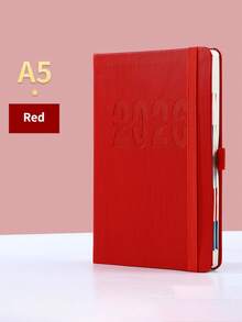 1pc 2026 A5 Calendar Planner, Business Notebook, A5-8.3 Inches X 5.6 Inches, Daily, Monthly, And Weekly Notebooks, Deluxe Deluxe Planner For School Office Schedules (Pink)