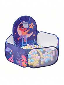 Foldable Cartoon Ball Pit Tent: Indoor/Outdoor Children's Playground - With Ball Pool And Basketball Hoop (Balls Not Included) - Multicolor - View 4
