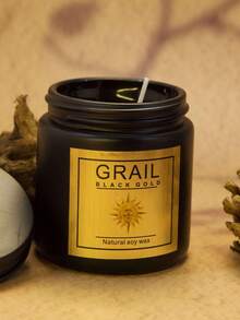 Matte Black Large Candle, Lavender/Sandalwood/Cedar/Jasmine/Red Rose Scented Soy Wax Candle, Unscented Frosted Glass Jar, Ideal Gift For Men & Women, Suitable For Dining Room, Bedroom, Bathroom, Study, Christmas, Thanksgiving, Christmas Eve, Mother's Day, Birthday