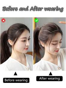 Clip-In Synthetic Hair Extensions Set Of 1, Invisible Root Volumizer Straight Clip-On Hairpiece, Top Boosting Hair Padding Pieces, Adds Volume For All - Suitable For Men & Women, Easy To Use - Multicolor - View 4