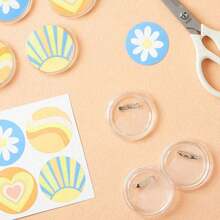 5/10/15/30pcs-DIY Badges Kit Button,Pins Clear Acrylic Design,Transparent Button Pins,Clamshell Button Pin Badges, Campus Name Display Frame, Photo Buttons For Crafts Supplies, Festivals Decorate Craft Supplies,Mini Clothing Crafts Transparent Pin, DIY Photo Button Make Your Own Button, Button Making Supplies - Multicolor - View 4