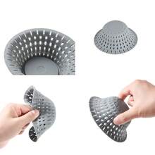 Capteur de cheveux pour drain de baignoire, capteur de cheveux de douche en silicone premium, 1 paquet de bouchon de cheveux pliable pour drains à clapet et drains standard de douche, baignoire, salle de bain, évier