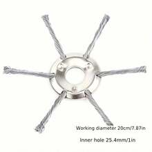 [Indestructible Strimmer Head] Indestructible Grass Petrol Strimmer Head, 24.5mm Knotted Wire Brush For Lawn Mower Cutter Attachment Replacement Tool