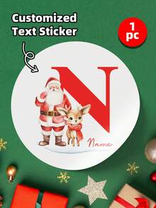 1~108 etiquetas personalizadas - Pegatinas personalizables, pegatinas navideñas personalizadas, pegatinas de cartas de Papá Noel, etiquetas de regalo navideñas y pegatinas para bolsas de aperitivos pequeñas con texto personalizado, perfectas para envolver regalos navideños, decoraciones navideñas, pegatinas para sobres navideños y envasado de dulces y aperitivos. Personalizadas, coloridas, multiusos, para el Día del Padre, para graduaciones, para bodas, para inauguraciones de casa, Navidad