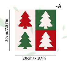 20 piezas Pegatinas de pared de colores navideños, autoadhesivas de PVC de 20 x 20 cm, adecuadas para paredes de cocina y sala de estar, esquema de colores navideños con elementos de árbol de Navidad, adecuadas para decoración de habitaciones, decoración de pared, decoración del hogar, decoraciones navideñas