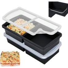Silicone Freezer Trays With Lid, 1 - Cup Soup Freezer Container Large Cube Molds With Reinforced Steel Ring Top Freezing Soup Sauce Broth Leftovers Oven Dishwasher - Safe2 - Pack - 灰色-2杯 - 查看 2