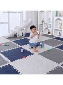 10片装儿童益智游戏垫，尺寸30*30*1厘米，彩色互锁泡沫材质，每片都印有字母和数字，帮助孩子在玩耍中学习，适合装饰客厅、卧室或游戏室地板。 - 彩色 - 查看 9