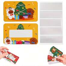 20pcs Christmas Scratch Off Cards With Golden Tickets - Reveal Hidden Messages, Santa, Polar Bears, Merry Christmas - For Secret Santa, Party Favors, Gifts - Elegant Holiday Stationery - Compatible With Standard Printers - Ideal For Christmas, Birthdays, Corporate Events - Bulk Scratch Cards For Gifts, Festive Gifting, Cartoon Themed Cards, Versatile Gift Cards