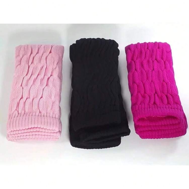 1 Pair Of Aerobic Gym Sports Fitness Ballet Gymnastics Plain Leggings - Watermelon Pink - View 4