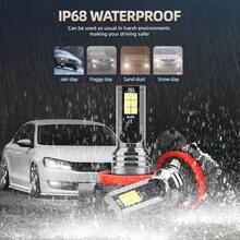 2pcs H11 9005/HB3 9006/HB4 5202 LED Car Fog Lights Bulbs, Headlight Bulbs, 6000K White Light, 25000 Lumens Brightness, Fit For Cars, Canbus Error-Free, Up To 50,000 Hours Lifespan - V1 - 查看 9