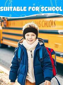 1pc Children's Winter Warm Ear Warmer Headband - Stretchable, Soft Plush Fleece, Lightweight Single-Layer, Suitable For 3-12Y Outdoor Sports Such As Running, Cycling, Hiking, Skiing, Autumn/Winter - Multicolor - View 2