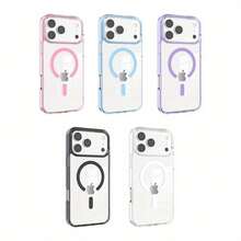 【よく売れる】i Phone 17/17Pro/17Air/17 Pro Max、16 Pro/ 16 pro max、15/ 15 Pro /15 プロマックス、14pro/ 14pro 最大、13pro/ 13pro 大きい、12pro/ 大 12 11、大11promaxシリーズ用透明磁気ワイヤレス充電対応ケース - TPU素材製のスタイリッシュで耐衝撃なミニマルデザイン。 クリア保護カバーで、傷防止と携帯アクセサリーとして最適 - ピンク - チェックする 3