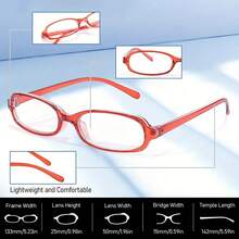 Women's Fashion Small Office - Siren Fake Glasses With Transparent Lenses - 紫色框架 - 查看 4