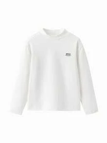 Balabala Camiseta de manga larga para niña preadolescente, Otoño/Invierno 2025, Parte superior de corte holgado para niños y niñas, Uso diario