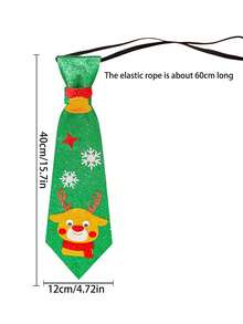 1pc Children's DIY Christmas Tie, Handmade Craft Creative Educational DIY Kit, Kids' Small Gift, Handmade DIY Materials, Children's Educational Toy, Christmas Decoration Accessory, Non-Woven Felt Hanging Ornament DIY Kit