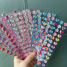 60pcs Colorful Synthetic Gem Stickers - 3D Shiny Self-Adhesive Reusable Decorative Stickers, Suitable For Decorating Phones, Laptops, Tablets, Birthday Gifts, Craft Materials, Assorted Colors, 3D Effect, Glossy Surface, DIY Projects, [Random Style With Color Difference] - Multicolor - View 2