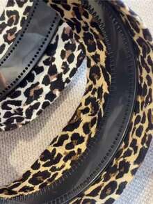 1pc Retro Fashionable Minimalist Leopard Print Wide-Brim Headband Hair Hoop Accessory For Women, Hair Band,