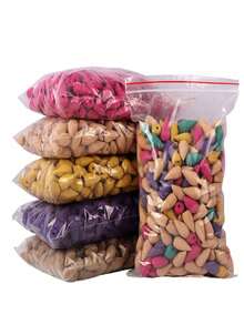 120pcs Natural Backflow Incense Cones - Assorted Scents, Suitable For Waterfall Incense Holder, For Meditation, Yoga, Negative Energy Cleansing, And Home/Office Purification