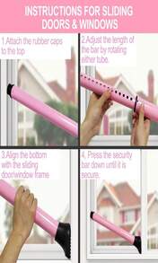 AceMining Upgraded Door Security Bar &Amp; Sliding Patio Bar, Heavy Duty Stoppers Adjustable Jammer For Home, Apartment, Travel (2 Pack,White)