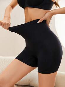 Solid Color Antiexposure Shorts - Black - View 3