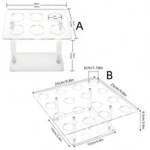 1 Stück Kegel Präsentationsständer - Klarer Acryl Eiswaffel Halter für Partys, Hochzeiten, Buffets & Weihnachten (6 Löcher)