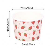 10/20/50 szt. papilotek do babeczek z wzorem truskawkowym - Wielokolorowe - Zobacz 3