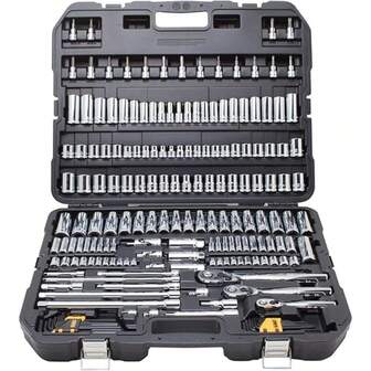 46pcs Chrome Vanadium Steel Socket Wrench Set, 1/4" Drive With Ratchet And Extension Bar, Metric Size, No Assembly Required, Manual Tool Kit For Car, Bicycle, Motorcycle Repair