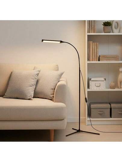 Eye Caring LED Vloer Lamp, USB Port, Bedroom Bedside Reading, Dimmable, St ing Moderne Minimalist Adjustable Lamp Living Room, Bedroom, Study, Creative Dimming Adjustment, Wand Lighting, Study/Reading Corner, Balcony/Leisure Photographer/Blogger, Rental Apartment/Small Space, Hotel/Homestay