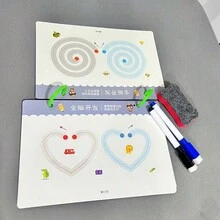 A 32-Page Reusable Exercise Book , Including Exercises For Writing Numbers And Letters, Pen Control Training And Drawing Education Control Training, And Learning Writing Skills Development,Christmas Stocking Fillers, Christmas Gifts - Multicolor - View 3