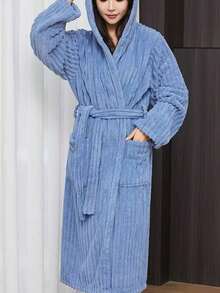 1. Szlafrok z wełny koralowej dostępny w wielu kolorach, gładki damski szlafrok z paskiem i kieszenią, ręcznik do noszenia, ręcznik kąpielowy, szlafrok, damski szlafrok, damski ręcznik, ultramiękki aksamit, chłonny, ciepły, bielizna nocna, neutralny strój domowy, odpowiedni dla rodzin, hoteli, łazienek, sypialni, spa, basenów, imprez, sezonowych prezentów świątecznych, powrotu do szkoły