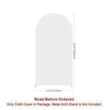 3Pack Arch Backdrop Cover(7.2FT/6.6FT/6FT), White Wedding Arch Cover, Spandex Balloon Arch Cover, Round Top Chiara Backdrop Arch Cover For Wedding Ceremony, Baby Shower - trắng - Xem 10
