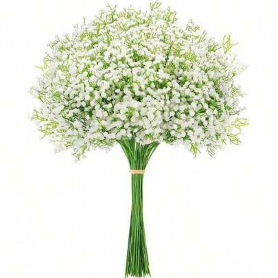 10/4/1/15/28/58/88/件满天星仿真花，白色假满天星花满天星真实触感花，适用于婚礼派对家居花园装饰