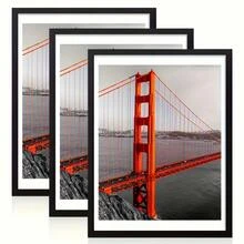 1/3/5 pezzi Cornice fotografica in legno da 16 pollici con rivestimento interno, cornice fotografica da parete in stile vintage, dimensione 16 pollici adatta per esposizione di opere d'arte, esposizione di foto, decorazione per casa e ufficio