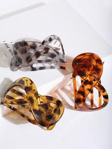 1 件/3 件女士扁平发夹，适合中等厚度头发，玳瑁扁平发夹，鸭嘴发夹，牢固抓握，舒适曲线贴合，适合驾驶、瑜伽、所有发质，豹纹休闲，爪夹，发夹，发夹，发夹，学校用品，动物图案 - 彩色 - 查看 12