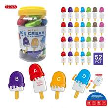 1 Set Montessori Ice Cream Alphabet Matching Game - Early Learning Educational Toys For 2-4 Year Olds, ABC Recognition & Fine Motor Skills Development, Color Sorting & Counting, Educational Toy ,Christmas/Birthday Gift For Kids