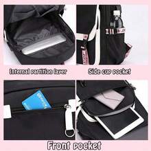 Sanrio Sanrio Kuromi Laptop Backpack For Teens And Adults. With Multiple Compartments, USB Mounting Holes, Nylon, Suitable For School, College, Travel,Back To School Surprise Gifts School Supplies School Essentials