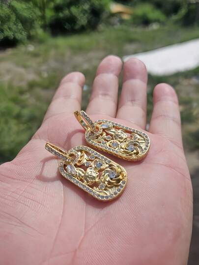 18 Karat vergoldete, klassisch modische, dicke Ohrringe, nicht verblassend, geeignet als Geschenk und für Feiertage