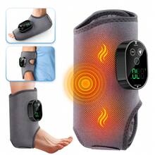 Hailicare Heat & Vibration Foot Massager - Dual Motor Ankle/Calf Massage With 3 Speed Levels, 3000mAh Type-C Rechargeable, Adjustable Strap, Fits Left/Right Feet Multi Functional Heating Pad Suitable For Heating And Vibrating Massagers In Areas Such As Ankles, Calves, Arms, Etc - Grey - View 12
