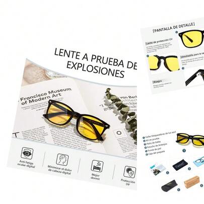Lentes Antireflejantes de Bloqueo de Luz Azul para Adultos Unisex - Mejoran Sueño y Alivian la Tensión Ocular