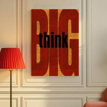 1pc Framed "Think Big" Art, Ideal For Home Offices Or Motivational Spaces, Perfect For Ambitious Individuals, Wall Arts, Posters For Bars, Restaurants, Cafes Pubs, Room, Room Decoration - 彩色 - 查看 4