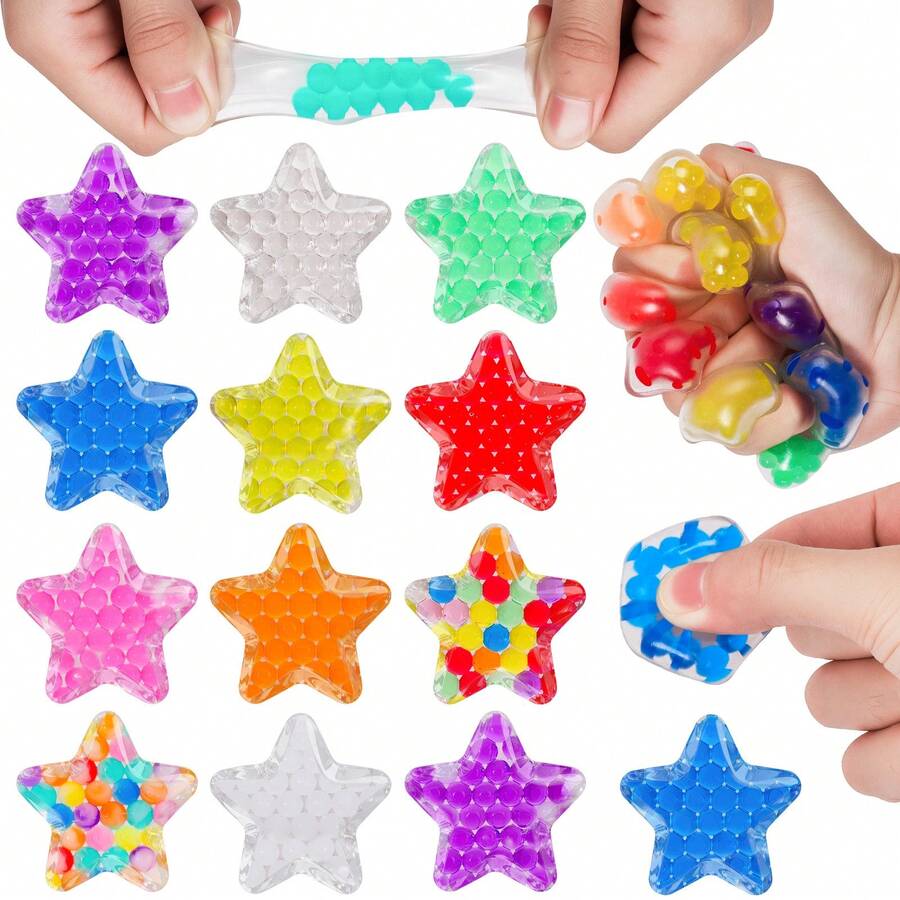 1/3/5/8/12/18/25 quả bóng giảm căng thẳng mini nhiều màu sắc, bóng bóp hình ngôi sao năm cánh nhiều màu, bóng giảm stress, đồ nhét túi quà, bóng giảm stress, quà Giáng sinh/Ngày lễ tình nhân, quà tặng tiệc tùng, quà sinh nhật, đồ nhét túi quà. - Nhiều màu - Xem 1
