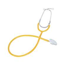 1 pieza El estetoscopio de un solo uso de un solo cabezal y una sola cara viene equipado con un estetoscopio de colores múltiples opcional. Las opciones de múltiples colores son adecuadas para desempeñar el papel de un estetoscopio de médico.