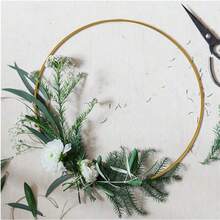 10-40cm Metal Floral Hoop Circle Rings Frame DIY Wreath Flowers Garland Hanging Ornaments Spring Wedding Party Decoration Supplies