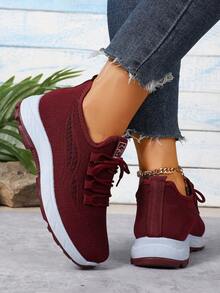 "Round Toe Slip-On Platform Shoes Winter 2025 New Export Women's Thermal Lined Warm Parent Shoes Wholesale Casual Outdoor Boots Cross-Border Snow Boots" - Red - View 6