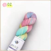 1 pièce - 100g, Fil teint à la main, Fil à changement progressif et ombré, Fil doux et coloré (Convient pour le tissage d'écharpes, de couvertures, de pulls, de chapeaux, de gants, de chaussettes)